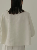 画像をギャラリービューアに読み込む, JACQUARD CROPPED BLOUSE
