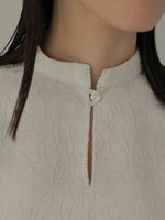 画像をギャラリービューアに読み込む, JACQUARD CROPPED BLOUSE
