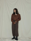 EYELET KNIT PANTS