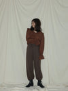 EYELET KNIT PANTS