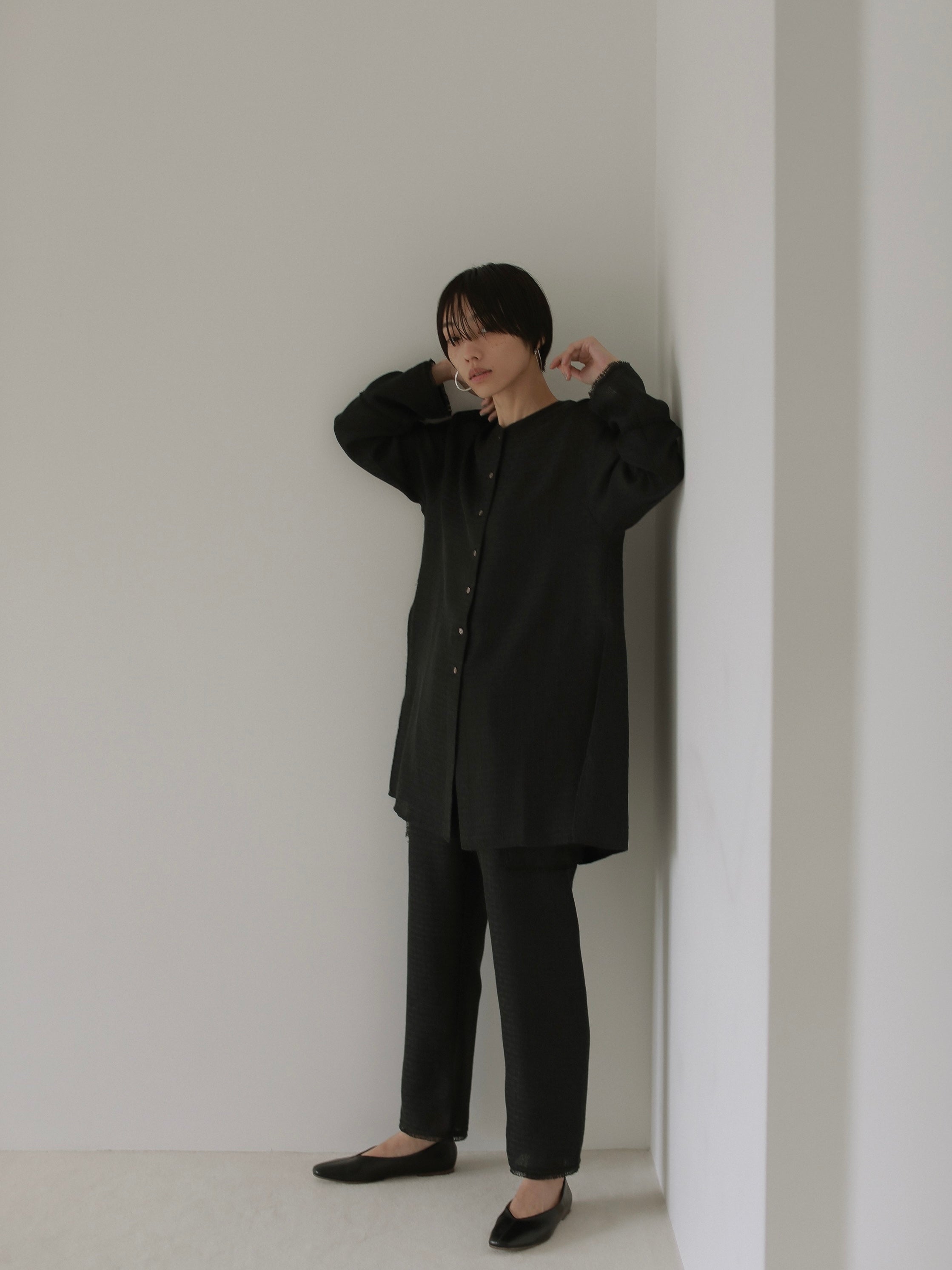 TWEEDY LONG BLOUSE