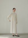 DOLMAN SLEEVE JACQUARD DRESS