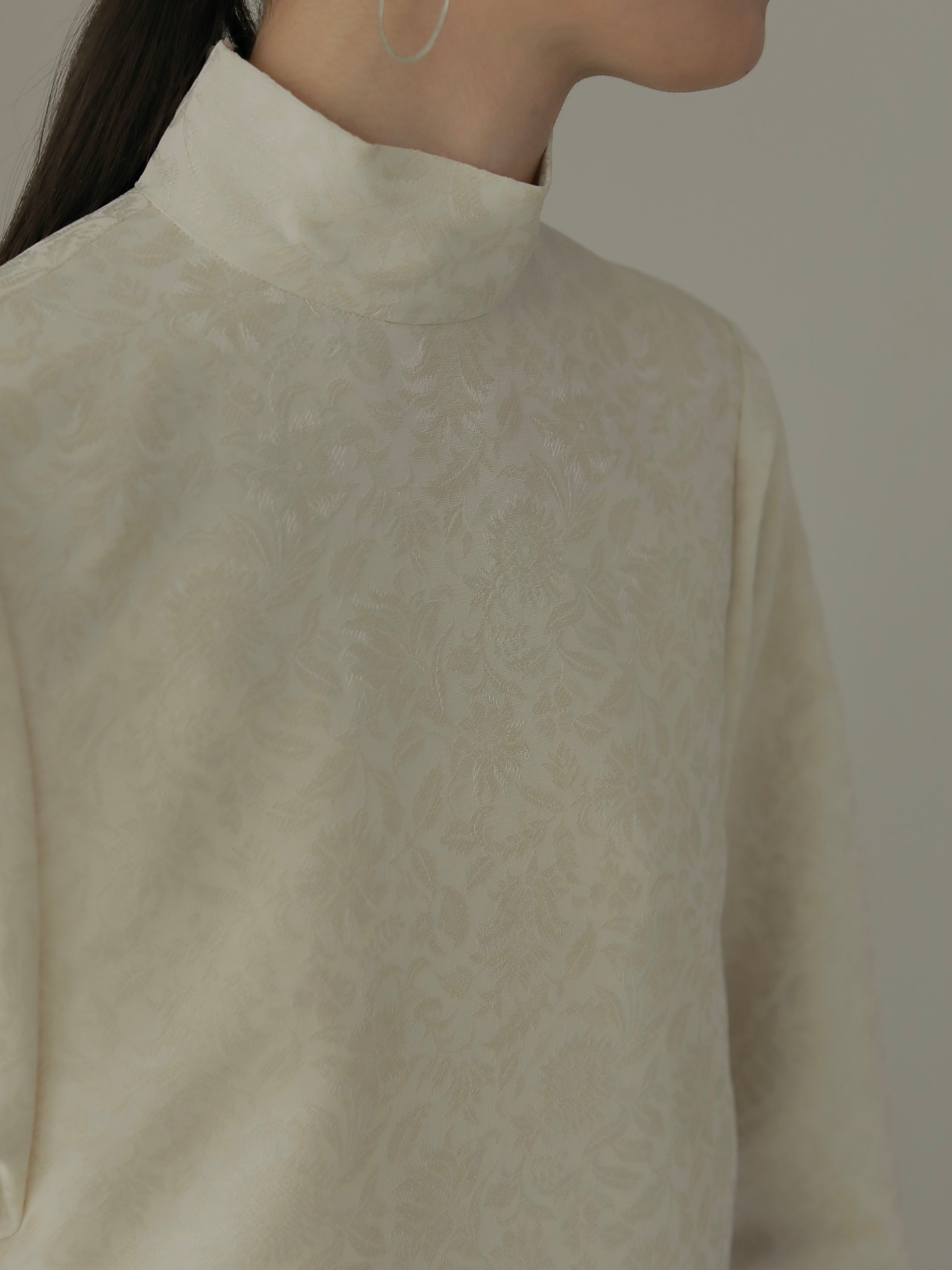 DOLMAN SLEEVE JACQUARD DRESS