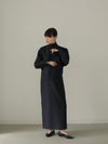 DOLMAN SLEEVE JACQUARD DRESS