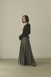 CHECK PLEATS VOLUME SKIRT