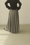 CHECK PLEATS VOLUME SKIRT