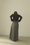 CHECK PLEATS VOLUME SKIRT