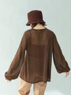 GLITTER BALLOON SLEEVE KNIT