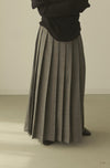 CHECK PLEATS VOLUME SKIRT