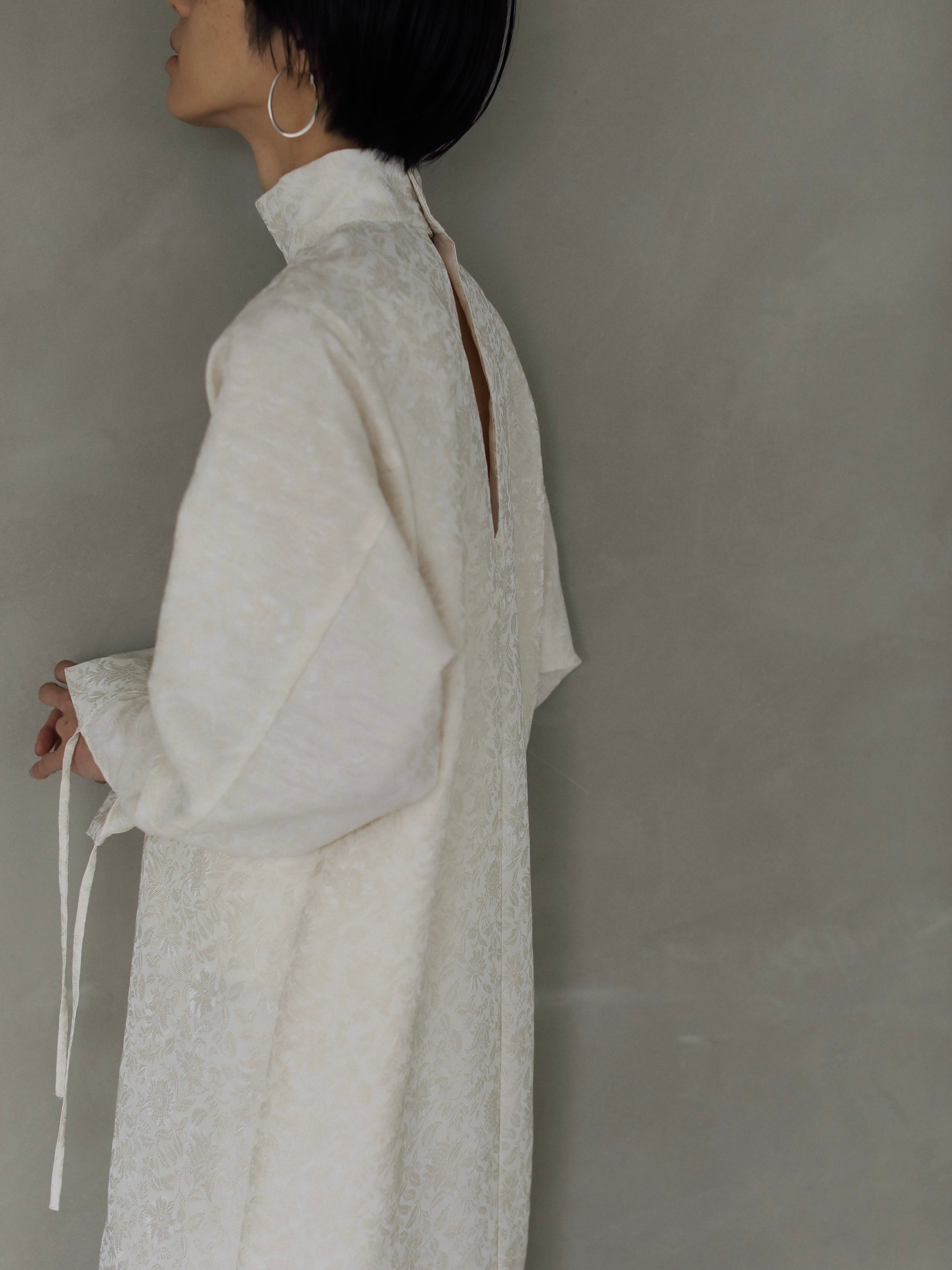 DOLMAN SLEEVE JACQUARD DRESS