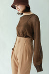 GLITTER BALLOON SLEEVE KNIT