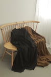 suede gather dress