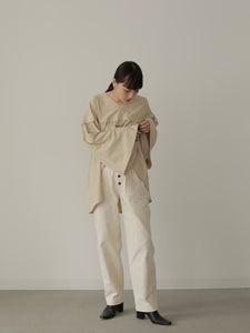 SUEDE GATHER BLOUSE