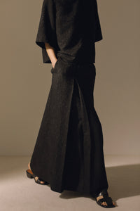 JACQUARD CROPPED BLOUSE
