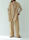 HIGH WAIST TUCK PANTS