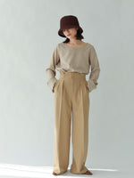 画像をギャラリービューアに読み込む, HIGH WAIST TUCK PANTS

