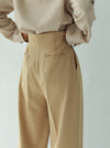 HIGH WAIST TUCK PANTS