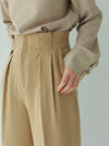 HIGH WAIST TUCK PANTS