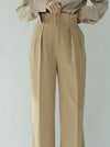 HIGH WAIST TUCK PANTS