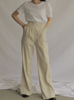 画像をギャラリービューアに読み込む, HIGH WAIST PIN TUCK PANTS
