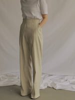 画像をギャラリービューアに読み込む, HIGH WAIST PIN TUCK PANTS
