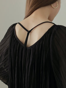 CREPE BACKTIE DRESS