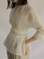 画像をギャラリービューアに読み込む, VINTAGE PEPLUM BLOUSE
