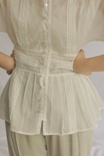 画像をギャラリービューアに読み込む, VINTAGE PEPLUM BLOUSE
