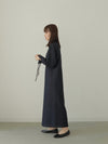 DOLMAN SLEEVE JACQUARD DRESS
