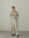 STRIPE LINEN COAT