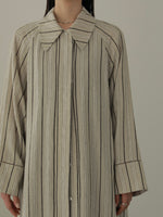 画像をギャラリービューアに読み込む, STRIPE LINEN COAT
