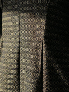JACQURD TUCK SLEEVE DRESS