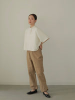 画像をギャラリービューアに読み込む, JACQUARD CROPPED BLOUSE
