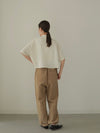 JACQUARD CROPPED BLOUSE