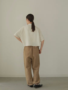 JACQUARD CROPPED BLOUSE