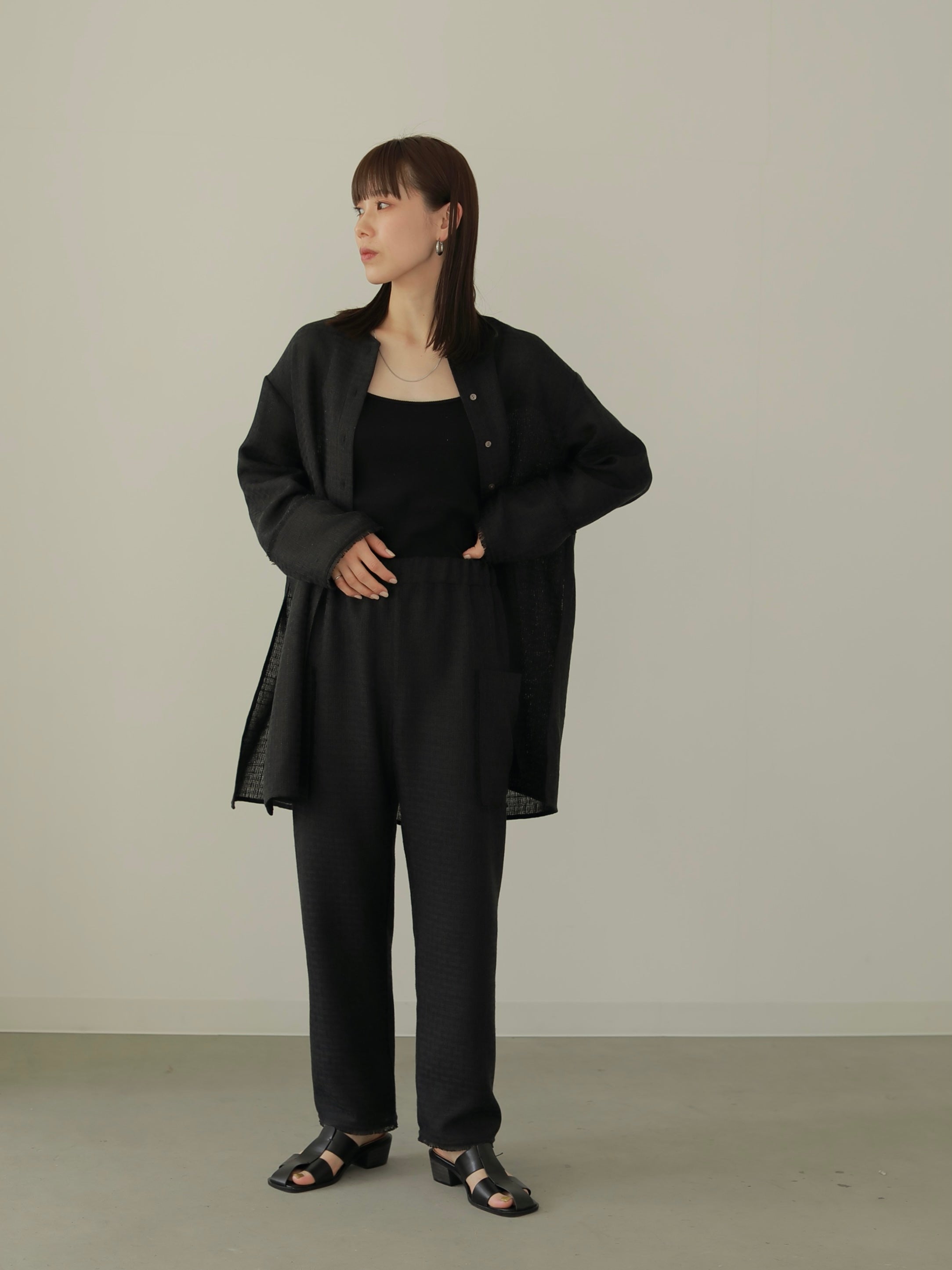 TWEEDY LONG BLOUSE