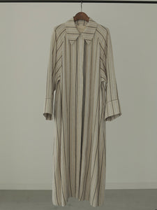 STRIPE LINEN COAT