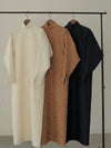 DOLMAN SLEEVE JACQUARD DRESS