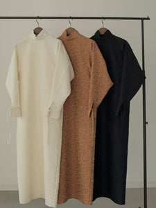 DOLMAN SLEEVE JACQUARD DRESS