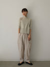 HIGH NECK MELANGE KNIT