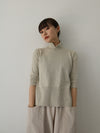 HIGH NECK MELANGE KNIT